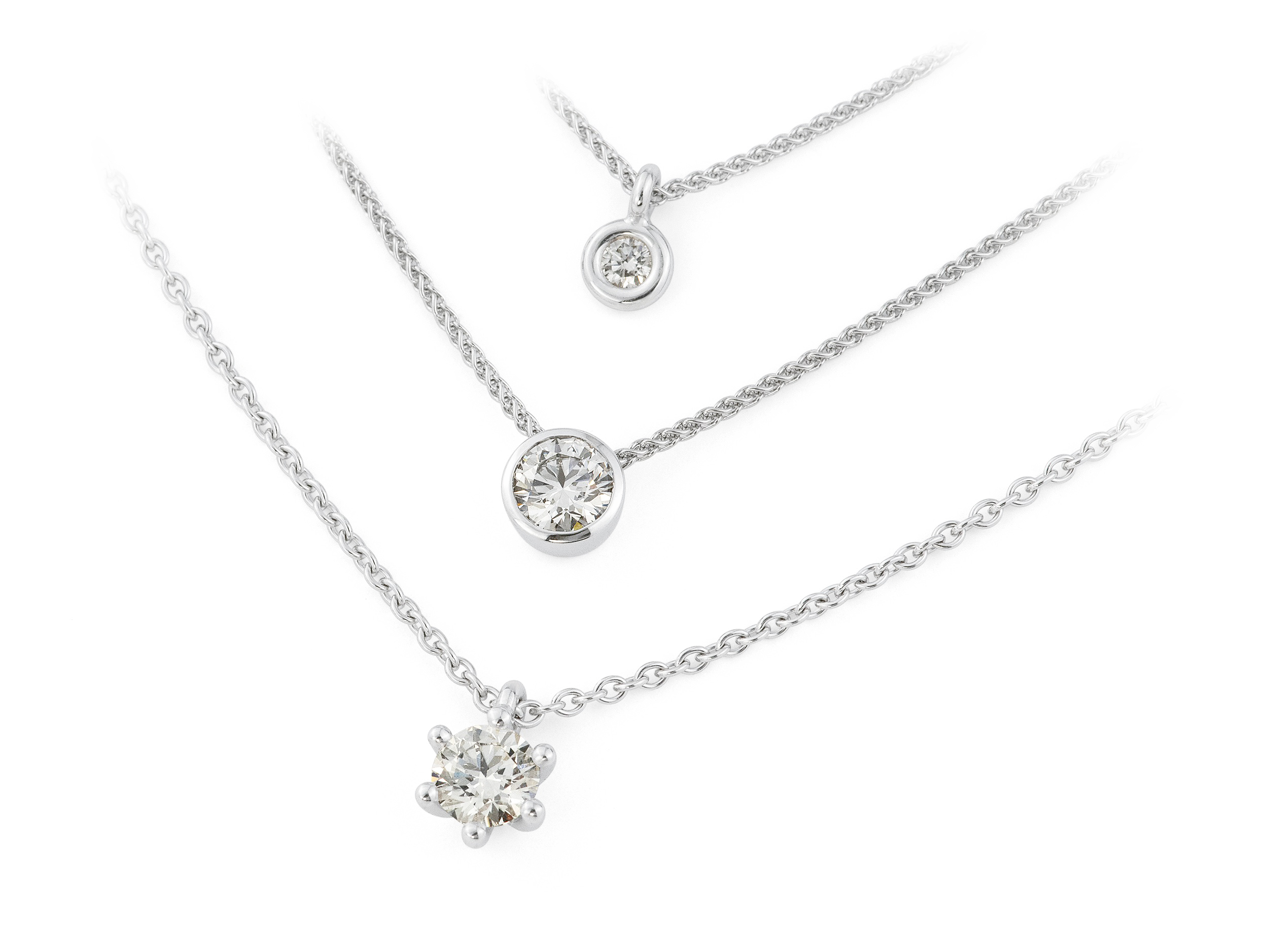 Collier in Weissgold mit Brillanten