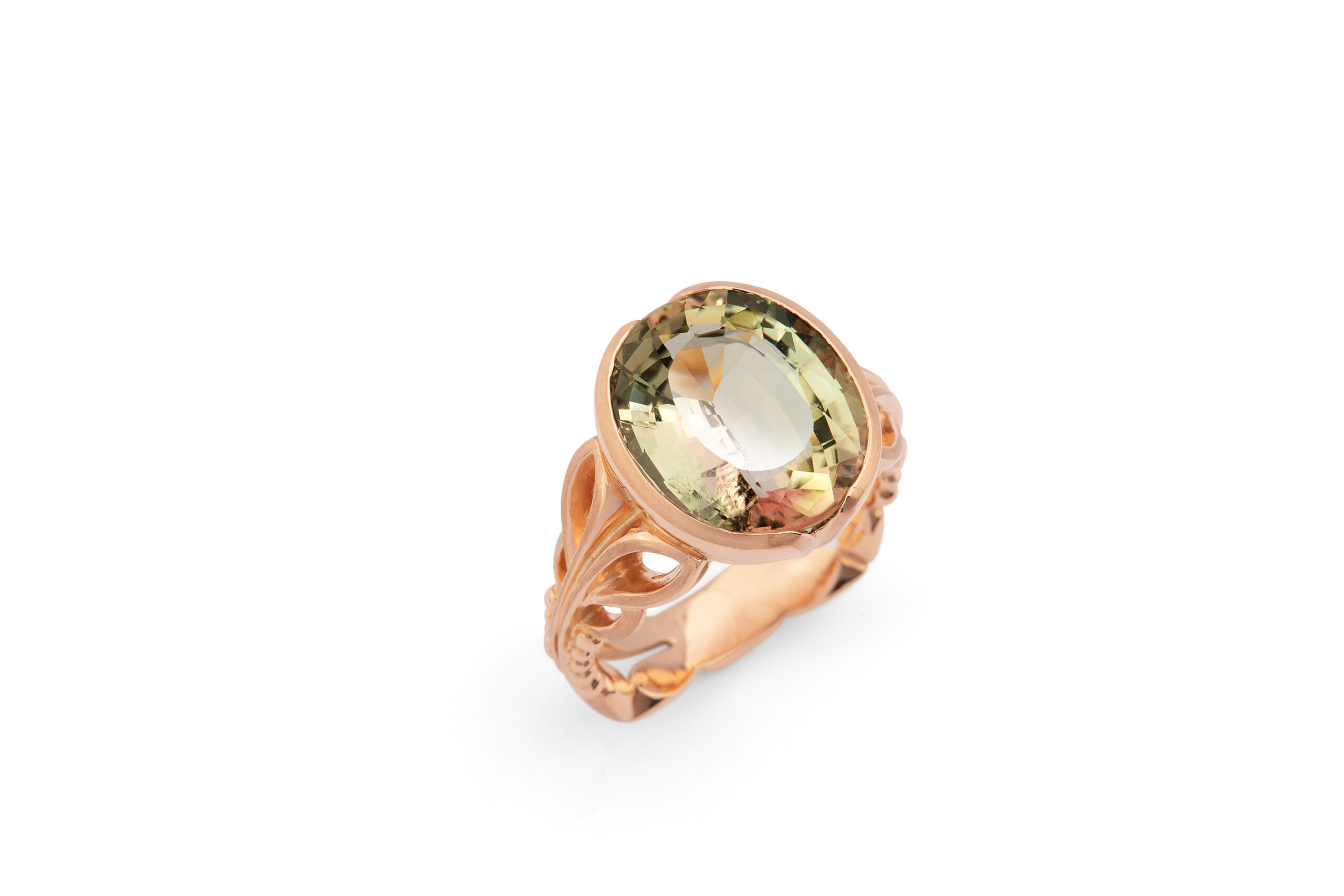 Ring mit zweifarbigem Turmalin